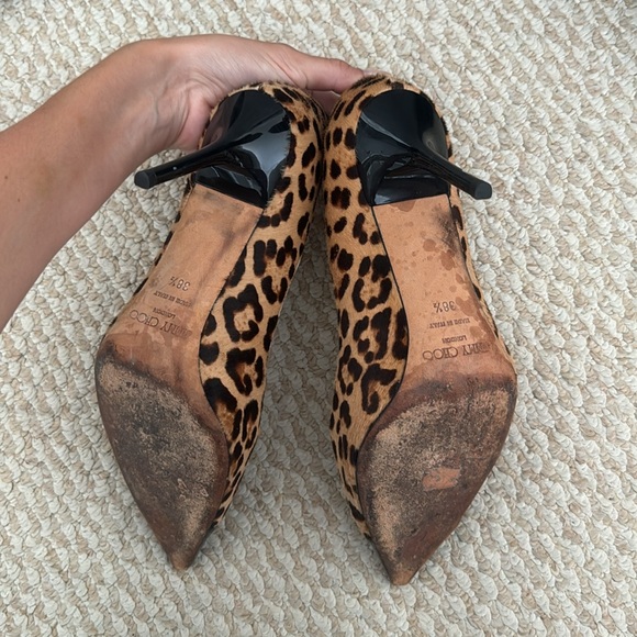 Jimmy Choo Cheetah and Patent Heels - Picture 5 of 5